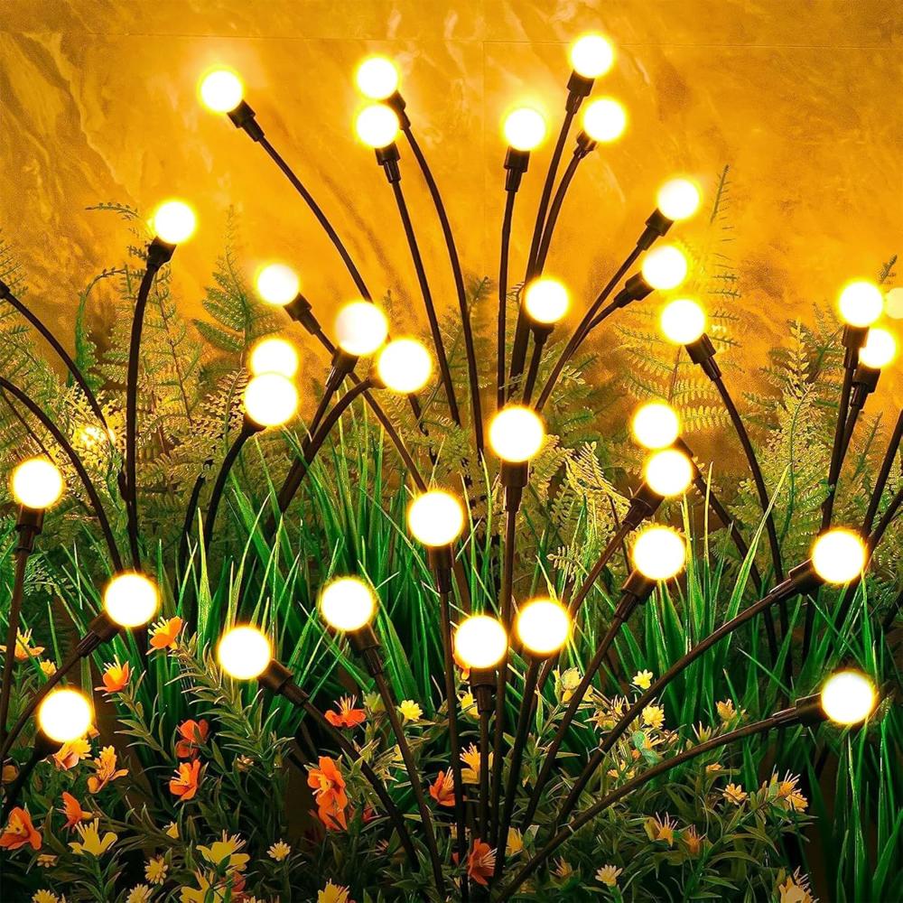 3. Luces solares tipo luciérnaga: movimiento, calidez y encanto